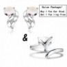 Value Package!Fashion Unique Fox 3D Pierced Ear Stud Earrings Hollow Design with Huge Crystal - CN185UZIYIH