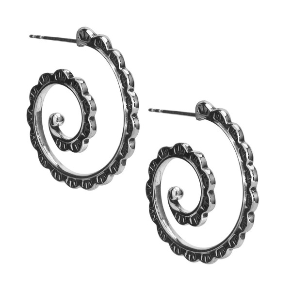 American West Sterling Silver Hoop Earrings - CN12O0J000W