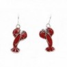 Beautiful Silvertone Lobster Fish Hook Style Earrings (with Gift Box) - CX11W2CX6TD