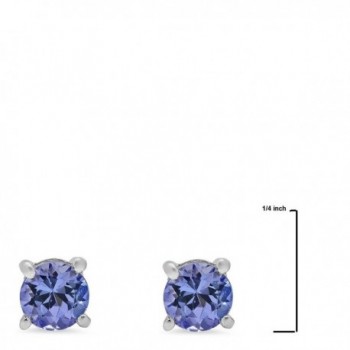 Tanzanite Earrings Sterling Silver Genuine