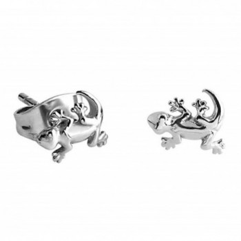 Tiny Stainless Steel Gecko Stud Earrings - CT17YCKLUS2