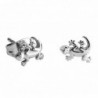 Tiny Stainless Steel Gecko Stud Earrings - CT17YCKLUS2