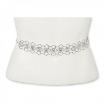 Lux Accessories Bridal Crystal Embroidered