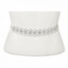 Lux Accessories Bridal Crystal Embroidered