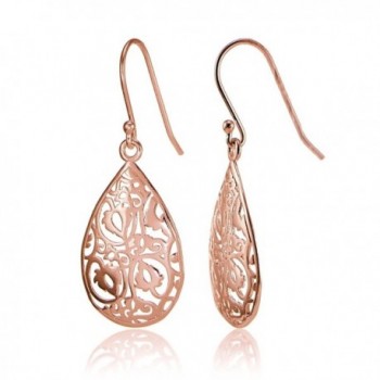 Sterling Silver Filigree Teardrop Earrings - C012O4DOD61