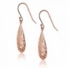 Flashed Sterling Silver FiligreeTeardrop Earrings in Women's Drop & Dangle Earrings