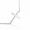 Sterling Silver Sideways Cross Necklace in Women's Pendants