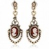 1928 Jewelry Brass Faux Cameo Earrings - CK113O49J5N