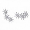 3 Star Constellation Ear Climber Crawler Earrings White Gold Plating - CE1847H32RS
