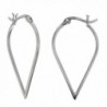 Large Arrow Teardrop Sterling Silver Hoops Earrings - C711999K7MV
