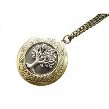 Tree of Life Locket Necklace-family Tree Locket Pendant- Nature Locket Jewelry - C8128ZUU59J