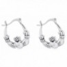 Quantum Stainless Steel Claddagh Hoop Earrings - CD183WNIMIK