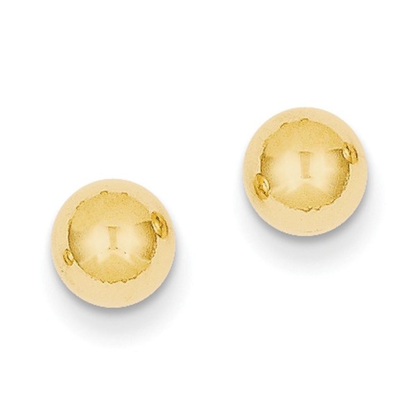 Designs by Nathan- Classic 14K Yellow Gold Round Ball and Post Stud Earrings- Many Sizes - CO12EEBTK9J