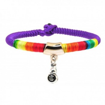 Braided Rainbow Kabbalah Red String Bracelet of Protection for Good Luck Fortune Health Love - Purple - CS1869K0W6K