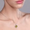 Yellow Citrine Sterling Pendant Necklace in Women's Pendants