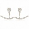 Zirconia Quality Jacket Earrings Silver in Women's Stud Earrings