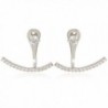 Zirconia Quality Jacket Earrings Silver in Women's Stud Earrings
