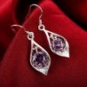 Amethyst Dangle Earrings Cubic Zirconia in Women's Drop & Dangle Earrings