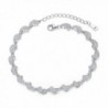 EVER FAITH 925 Sterling Silver CZ Gorgeous Angel Wings Wedding Bracelet Chain Clear - CL12E3IAXAV