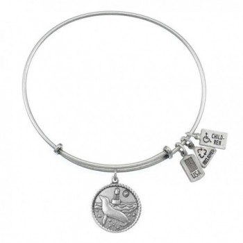 Wind and Fire Sea Lion Silver Plated Charm Bangle - CK12N0GJOQ2