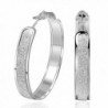 SUNGULF Sterling Silver Glitter-Patterned Hoop Earring Jewelry for Women - C512M12IUHL