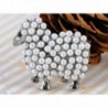 Alilang Metal Pearl White Brooch