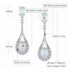 5x7mm White Dangle Earrings Plated in Women's Drop & Dangle Earrings