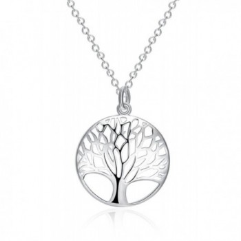 Godyce Tree Of Life Necklace and Earrings Women Jewelry Sterling Silver Plated With Gift Box - CV12HXPS0HB