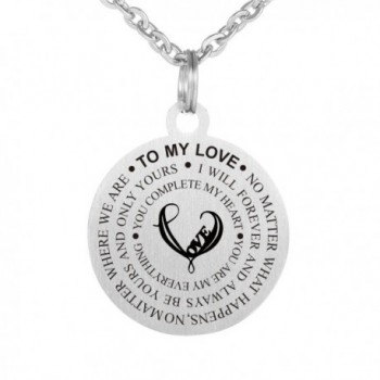 Love Gift To My Love No Matter What Happens Stainless Steel Dog Tag Pendant Necklace Keychain - CD187Q04U06