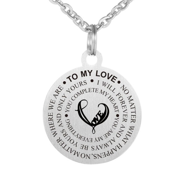 Love Gift To My Love No Matter What Happens Stainless Steel Dog Tag Pendant Necklace Keychain - CD187Q04U06