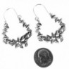 Sterling Silver Oxidized Flowers Earrings