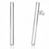 Sterling Silver Cylinder Bar Stud Earrings - C8185OG5MRK