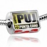 Bead with Hearts Airportcode PUJ Punta Cana - Charm Fit All European Bracelets- - C411HA2269F