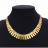 Women's Bib Necklace Choker Statement Necklace 18K Real Chunky Gold Platinum Plated Jewelry Chain Pendants 46CM - CZ125HZM8IB
