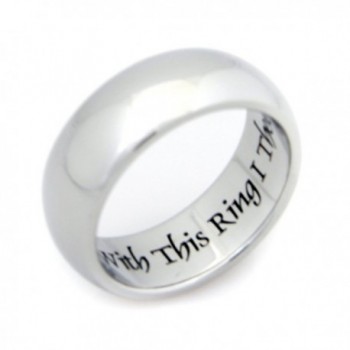 With This Ring I Thee Wed - Inspirational Jewelry - Stainless Steel Ring - Wedding Ring - Couples Ring - CY11E9EXXMH