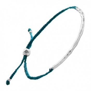 Silpada 'Bright and Braided' Sterling Silver & Macramé Cord Adjustable Bracelet- 8.75" - CP12O11UN7E