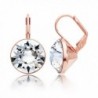 MYJS Bella Statement Earrings Clear Swarovski Crystal Rose Gold Plated - CE12BBWQ9RZ