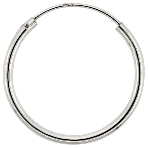 Sterling Silver Endless Hoop Earrings- thin 1 mm tube 3/4 inch round - CL111ICW423