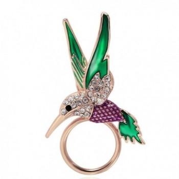 BEICHUANG Hummingbird Strong Magnetic Eyeglass Sunglass Holder Green Purple Bird Brooch Pin - CE1822OKWKU