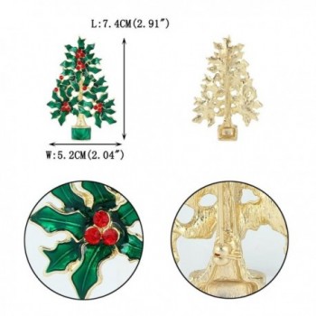 EVER FAITH Evergreen Austrian Gold Tone in Women's Brooches & Pins