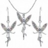 Yoursfs Tinkerbell Colorful Crystals Necklace - White - CK11DLMKEWP