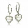 Sterling Silver Zirconia Leverback Earrings