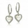 Sterling Silver Zirconia Leverback Earrings