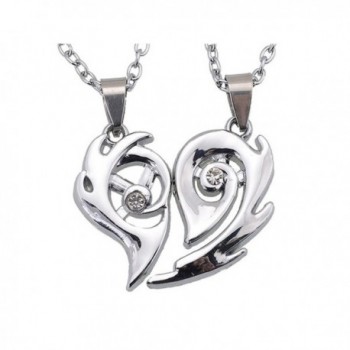 THOBAL 1 pair Silver Alloy lovers pendant couple relationship necklace puzzle necklace for couples - C712H1JQVLV