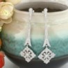 EVER FAITH Inspired Chandelier Silver Tone in Women's Drop & Dangle Earrings