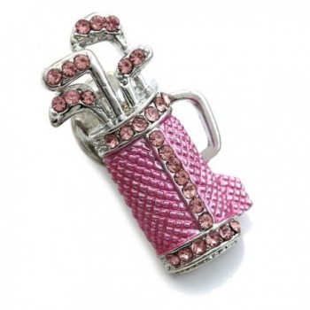 Golfer Brooch Rhinestone Sports Jewelry