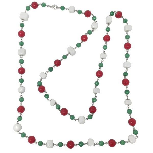 Long Multi Color Beaded Necklace - CH189535AQ9