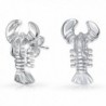 Bling Jewelry Nautical Lobster Small Stud earrings 925 Sterling Silver 11mm - C811KS9E4CZ