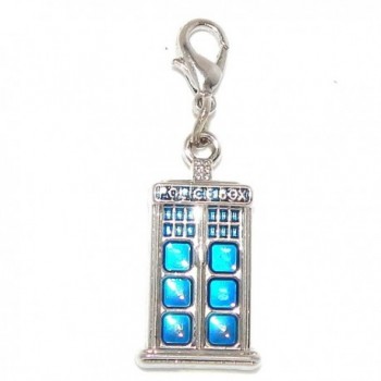 Jewelry Monster Clip-on "Police Box" Charm Bead - CU11TBFGPGP