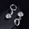 MASOP Zircon Leverback Earrings Jewelry